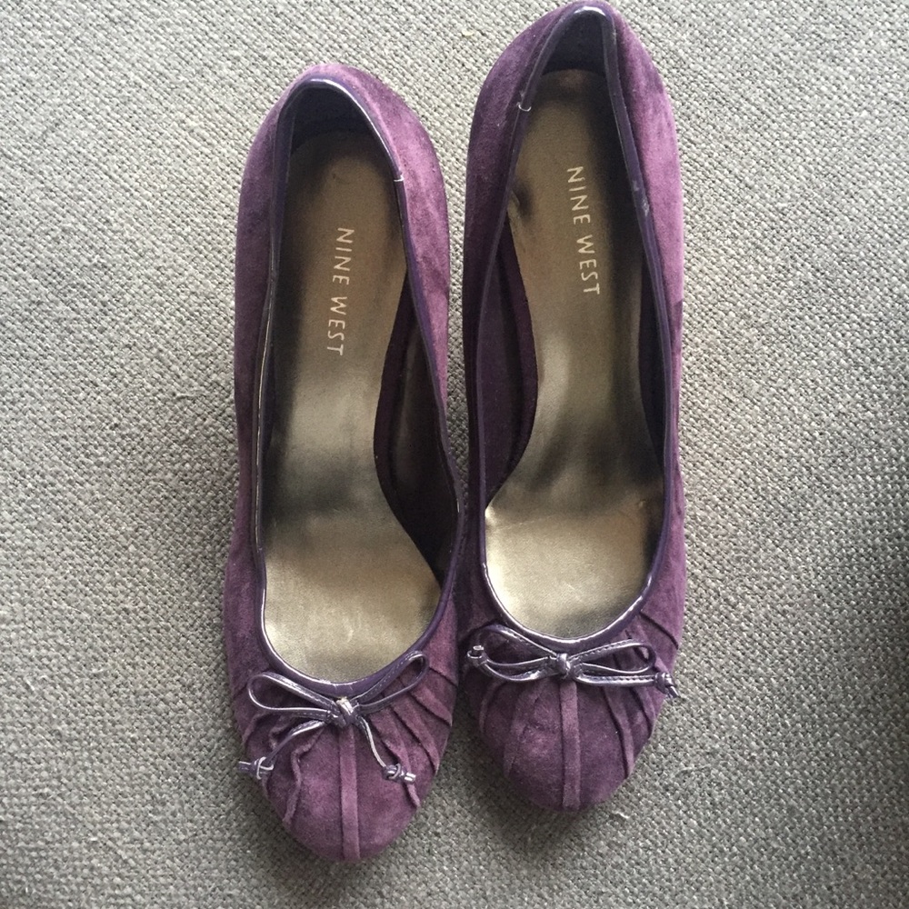 Suede Pumps by Nine West - Dark Purple Sz 9